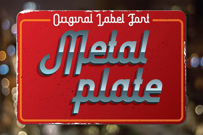 metal plate superhero font