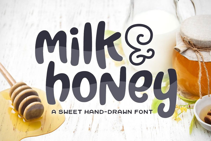 milk & honey fun font