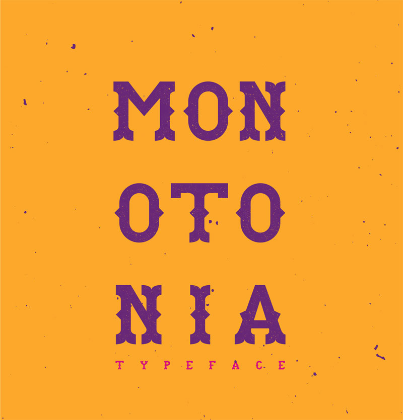 monotonia hipster font
