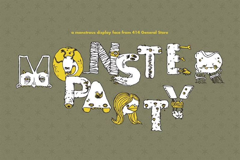 monster party typeface monster font