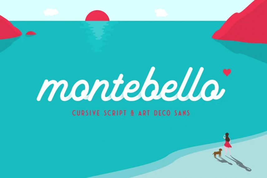 montebello script typeface travel font