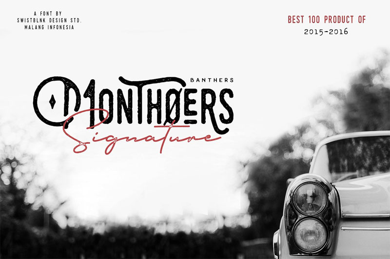 monthoers signature hipster font