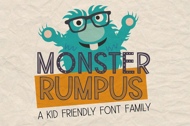new!! monster rumpus monster font