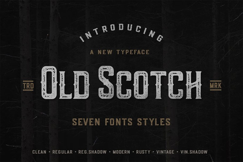 old scotch typeface hipster font