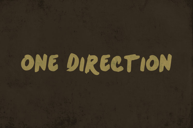 one direction brush font