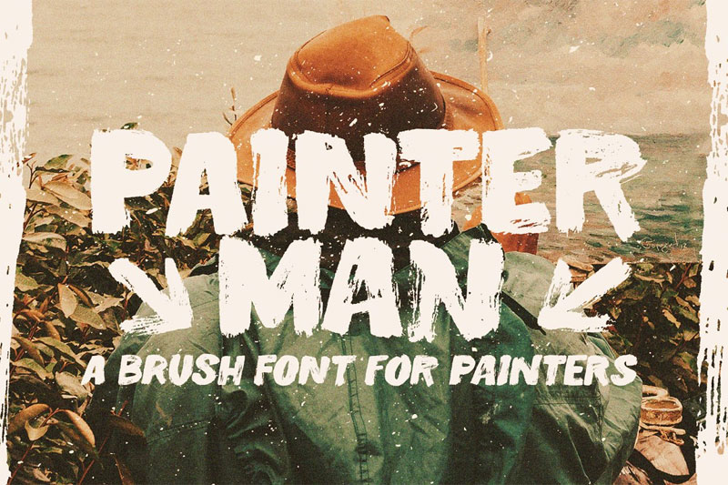 painterman brush brush font