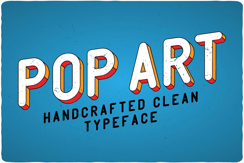 popart typeface blueprint font