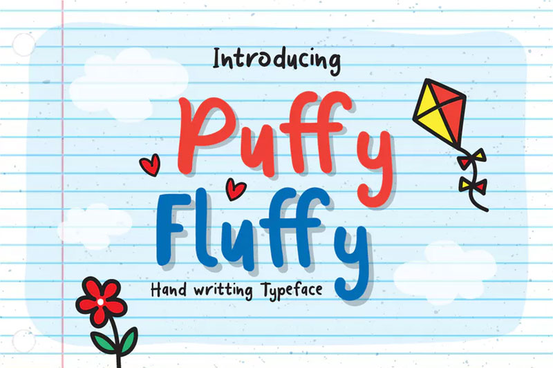 puffy fluffy fun font