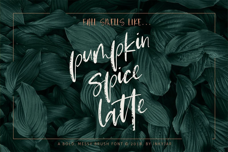 pumpkin spice latte brush font