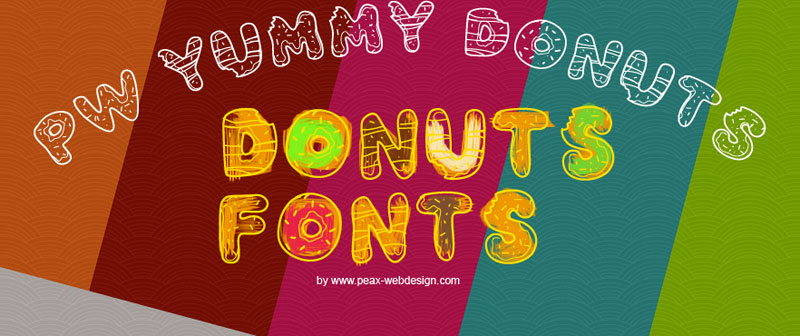 pw yummy donuts fun font