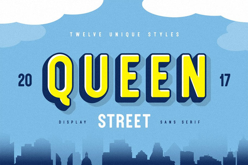 queen street display marquee font