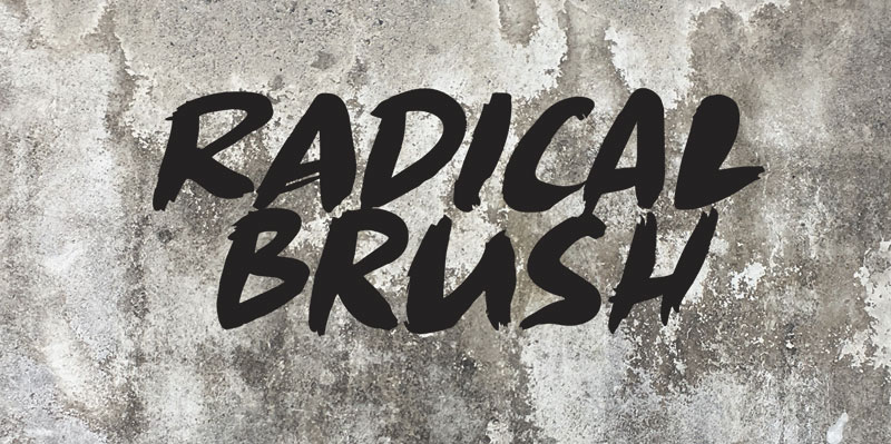 radical brush brush font