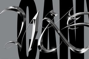 Realistic Metal Chrome Text Effect Vol.10 PSD Template
