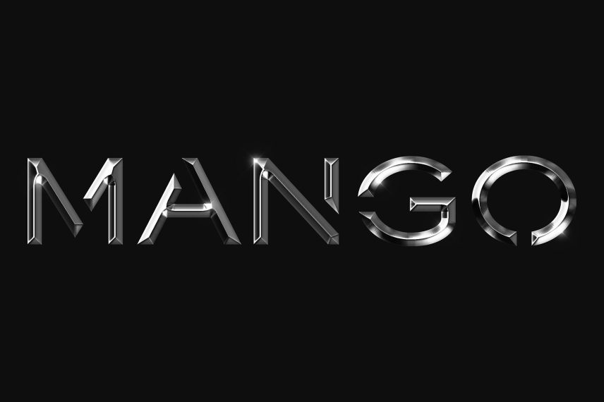 Realistic Metal Chrome Text Effect Vol.10 PSD Template - Mango Logo