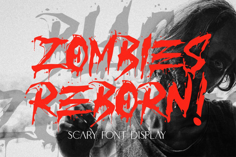 reborn zombies horror and scary font