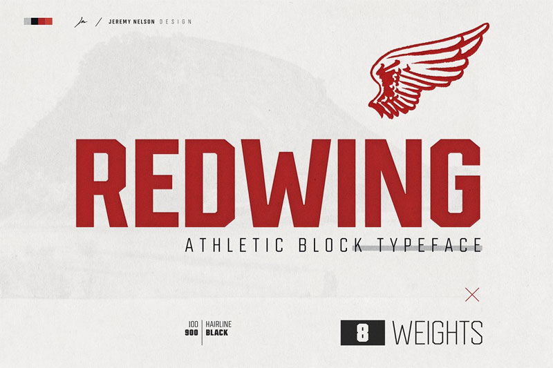redwing wrestling font