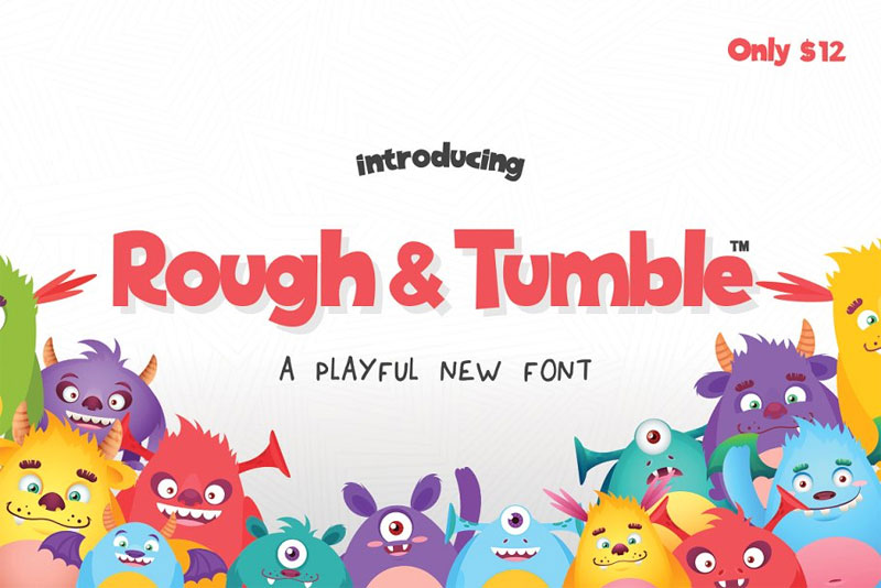 rough and tumble monster font