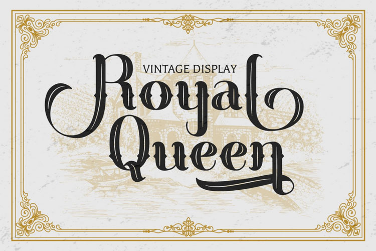 royal queen whiskey font