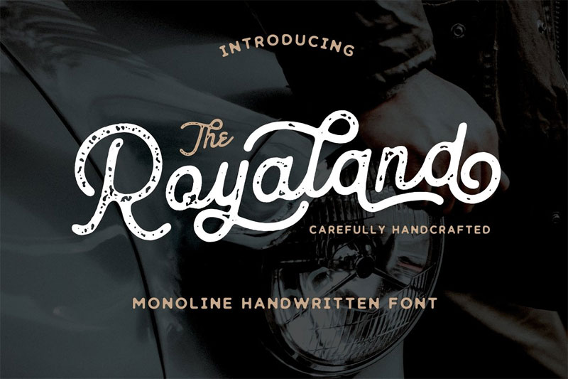 royaland vintage motorcycle font