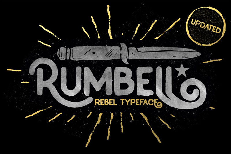 rumbell vintage branding motorcycle font