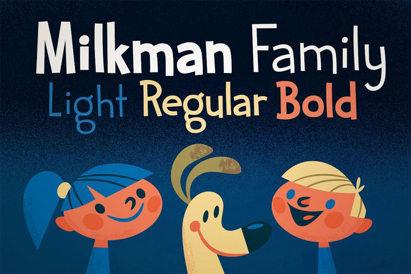 sale! milkman family fun font