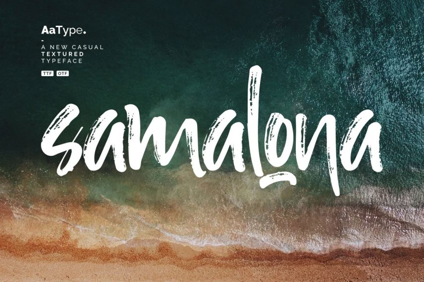 samalona textured travel font