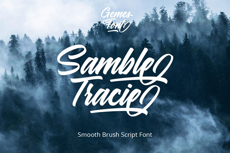 samble tracie travel font