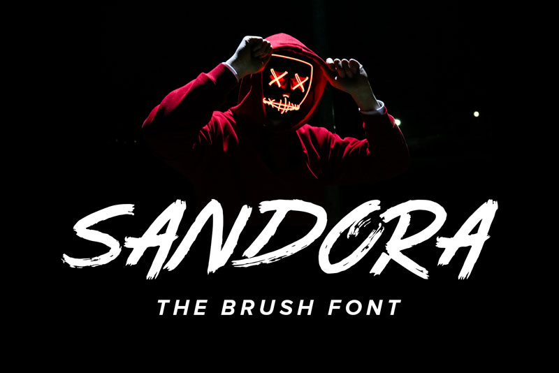 sandora brush font