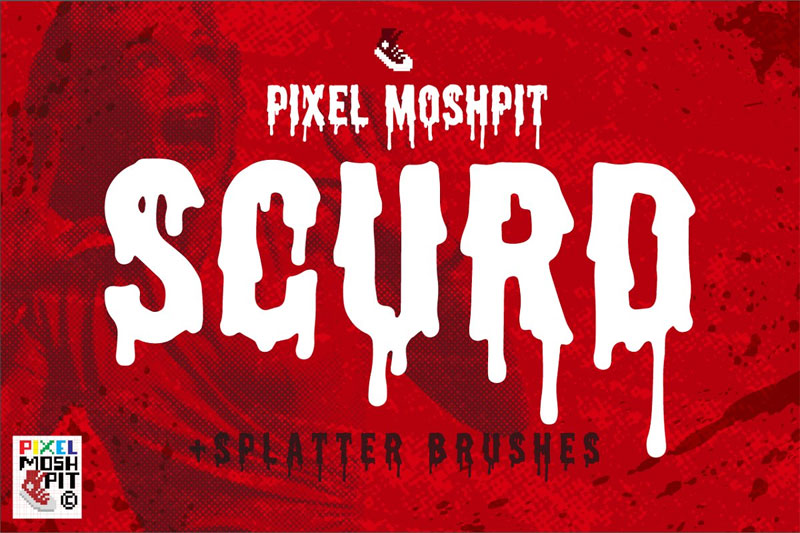 scurd horror and scary font