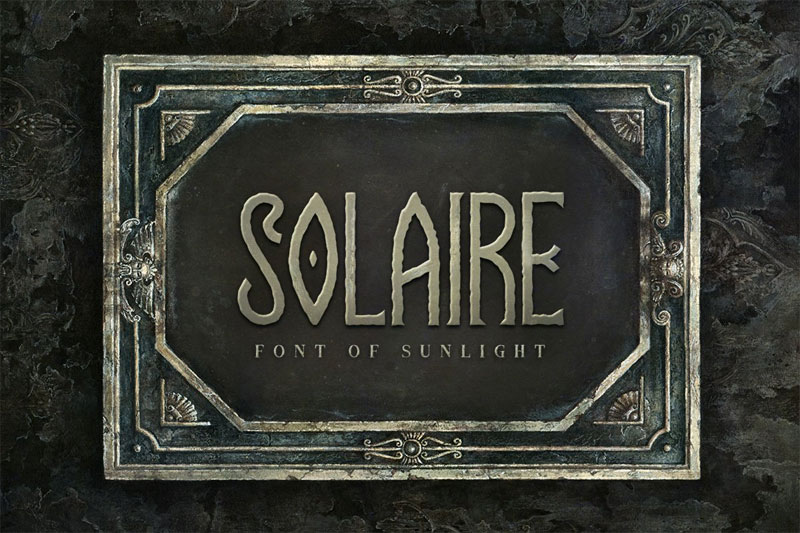 solaire typeface horror and scary font