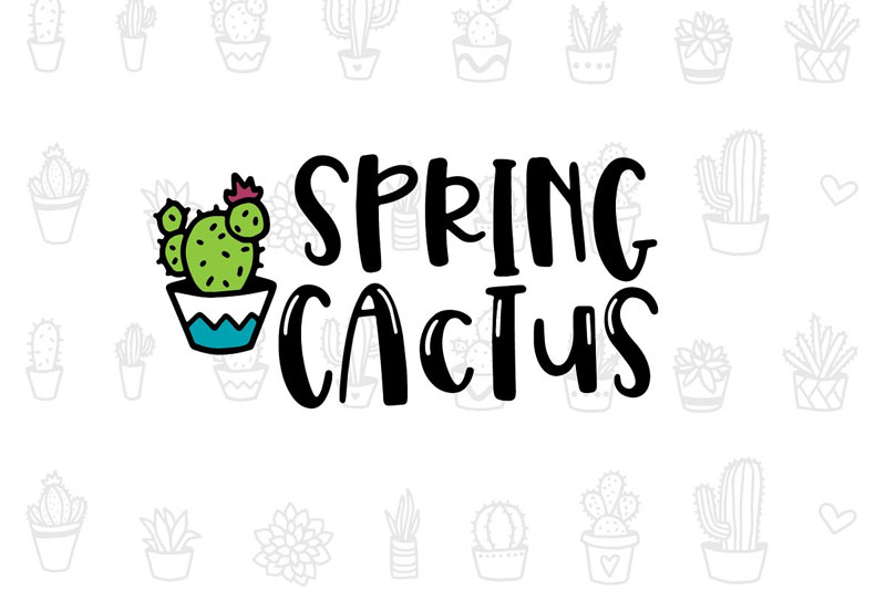 spring cactus font