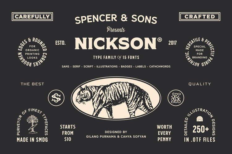 ss nickson one whiskey font