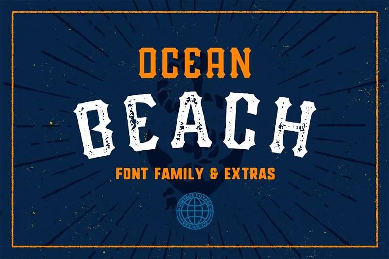 ocean beach five ocean font