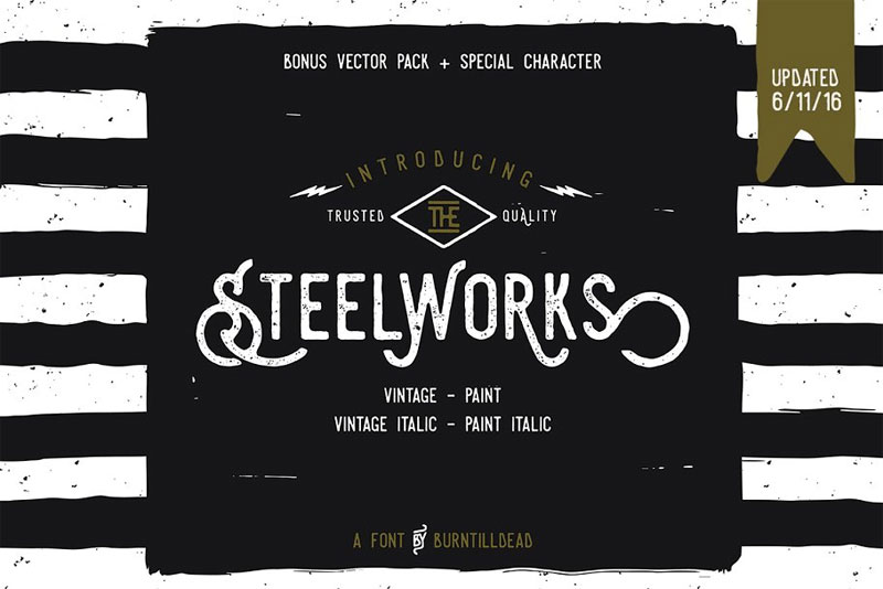 steelworks hipster font