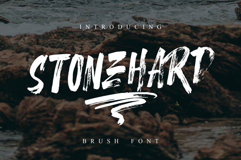 stonehard brush brush font