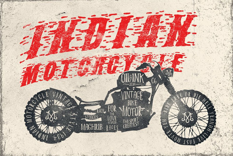stooges races motorcycle font