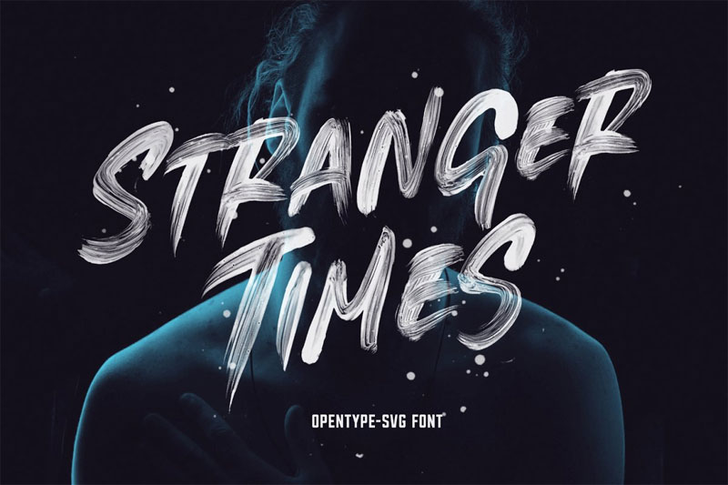 stranger times horror and scary font