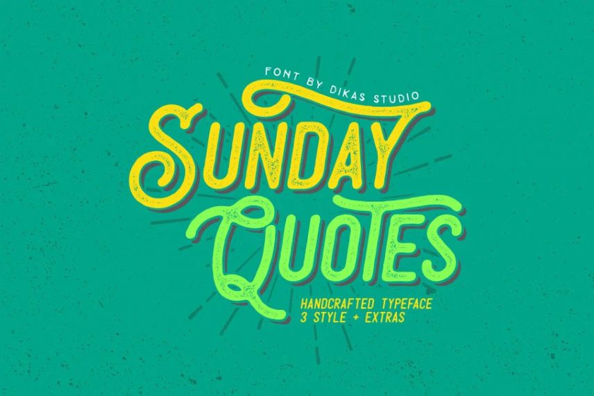 sunday quotes extras travel font
