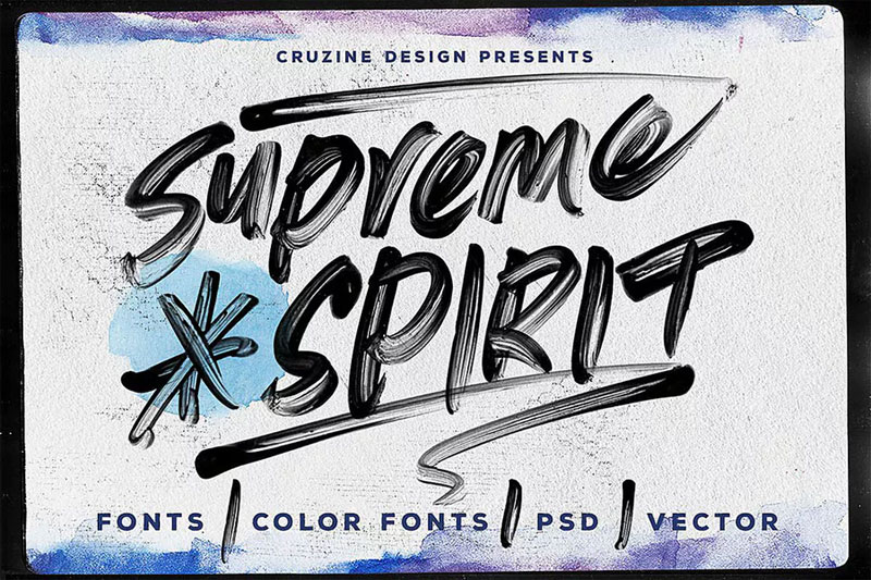supreme spirit brush brush font