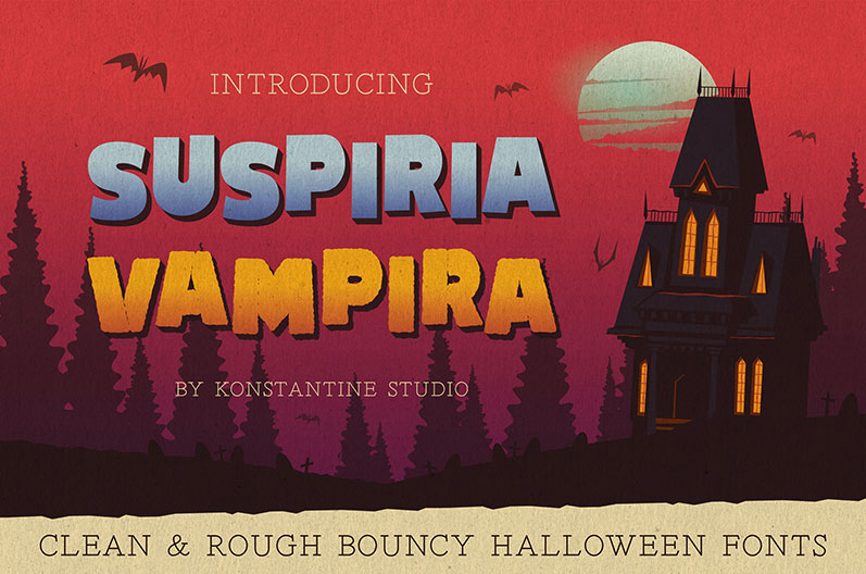 suspiria vampira horror and scary font