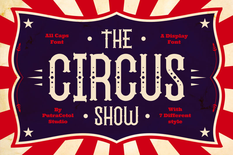 the circus show circus font