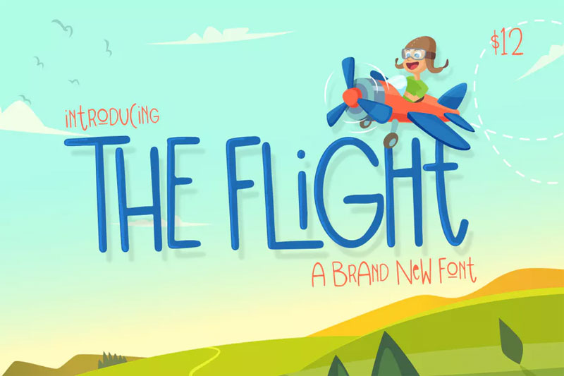 the flight fun font