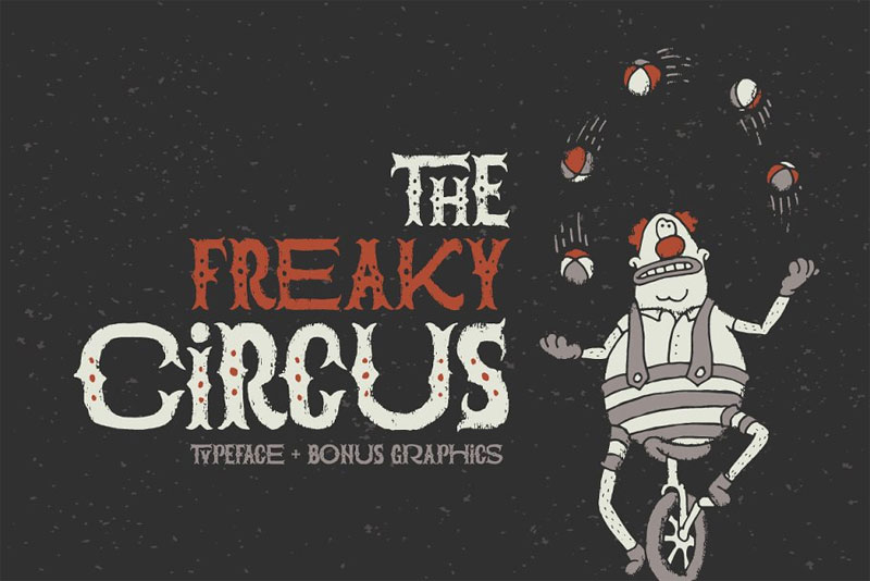 the freaky circus circus font