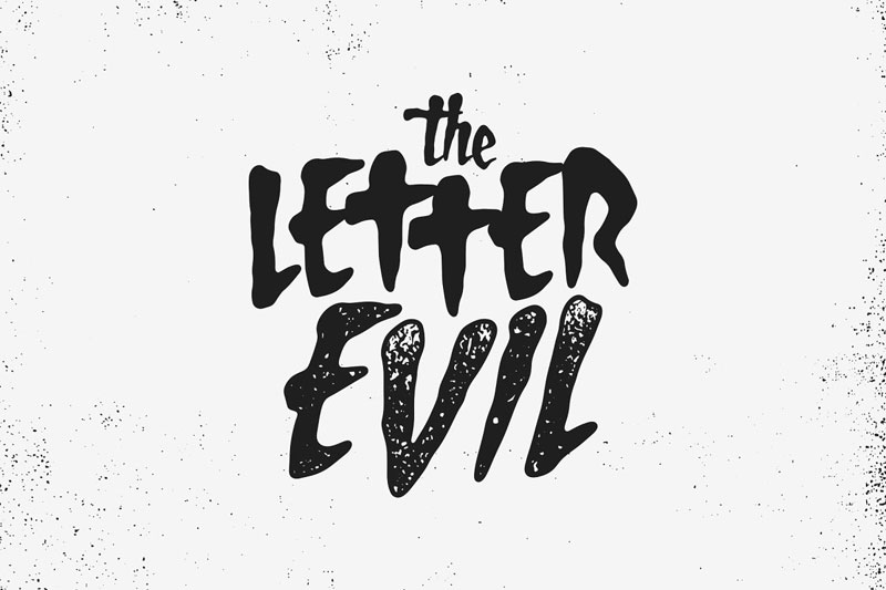 the letter evil horror and scary font