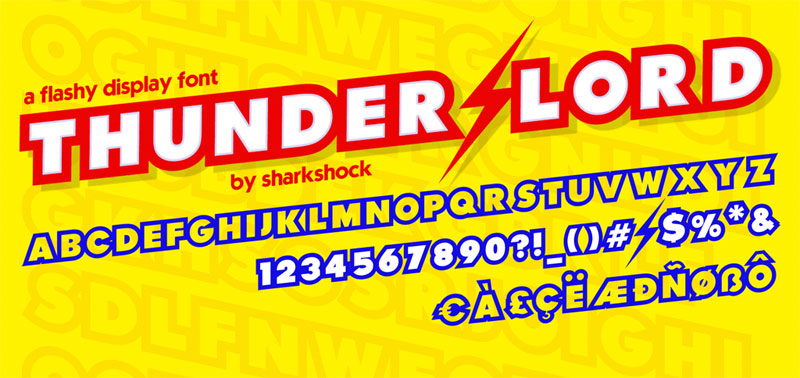 thunder lord superhero font