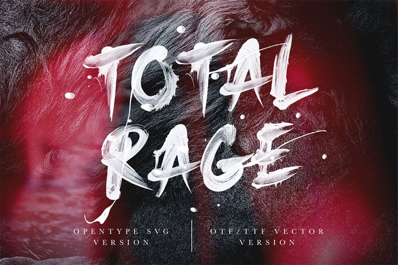 total rage horror and scary font