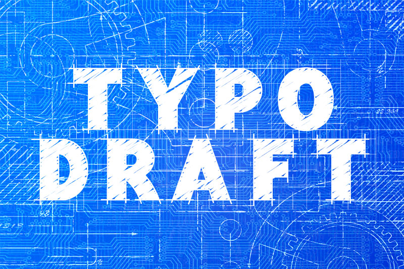 typo draft blueprint font