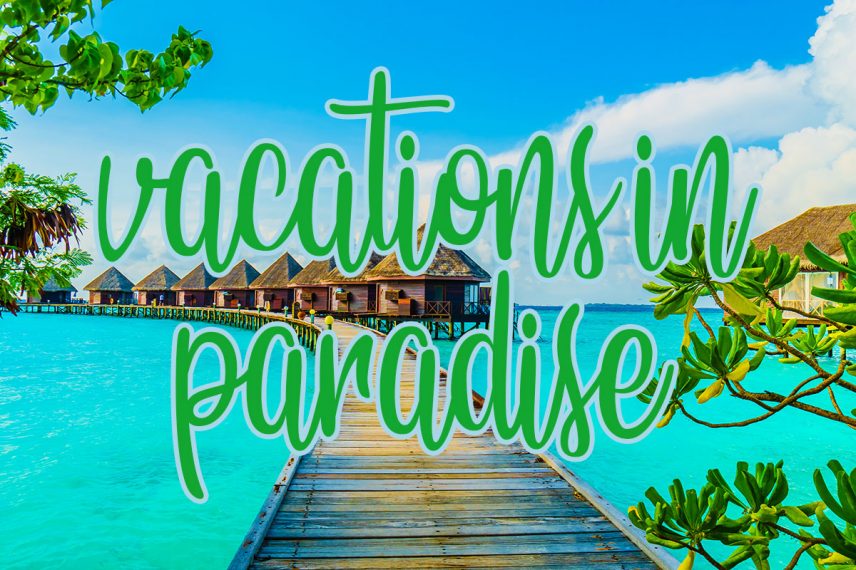 vacations in paradise travel font