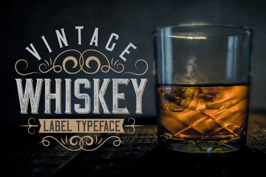 vintage whiskey typeface whiskey font