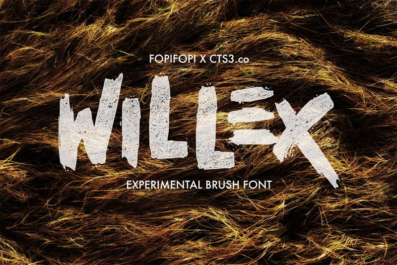 willex brush horror and scary font